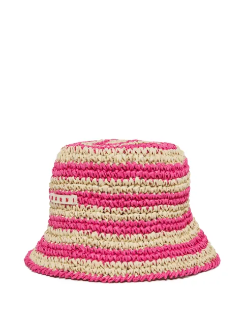 Marni Kids logo-patch bucket hat 