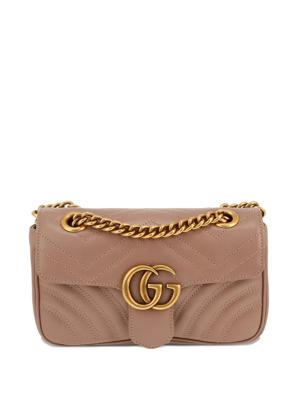 Gucci Pre-Owned 2020s small GG Marmont quilted cross-body bag - Toni neutri
