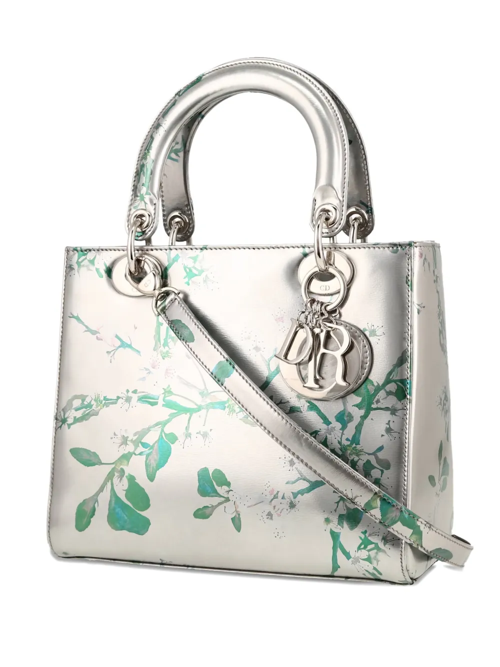 Christian Dior Pre-Owned 2020s Lady Dior floral-print handbag - Grigio