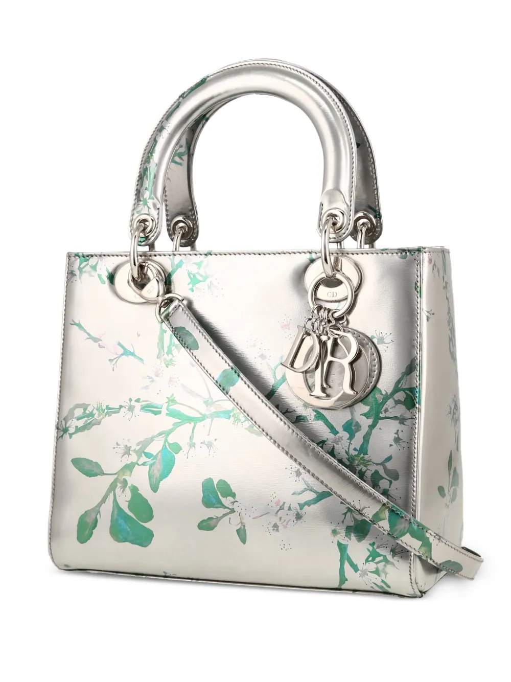 Christian Dior Pre-Owned 2020s Lady Dior floral-print handbag | Grey | Image 1