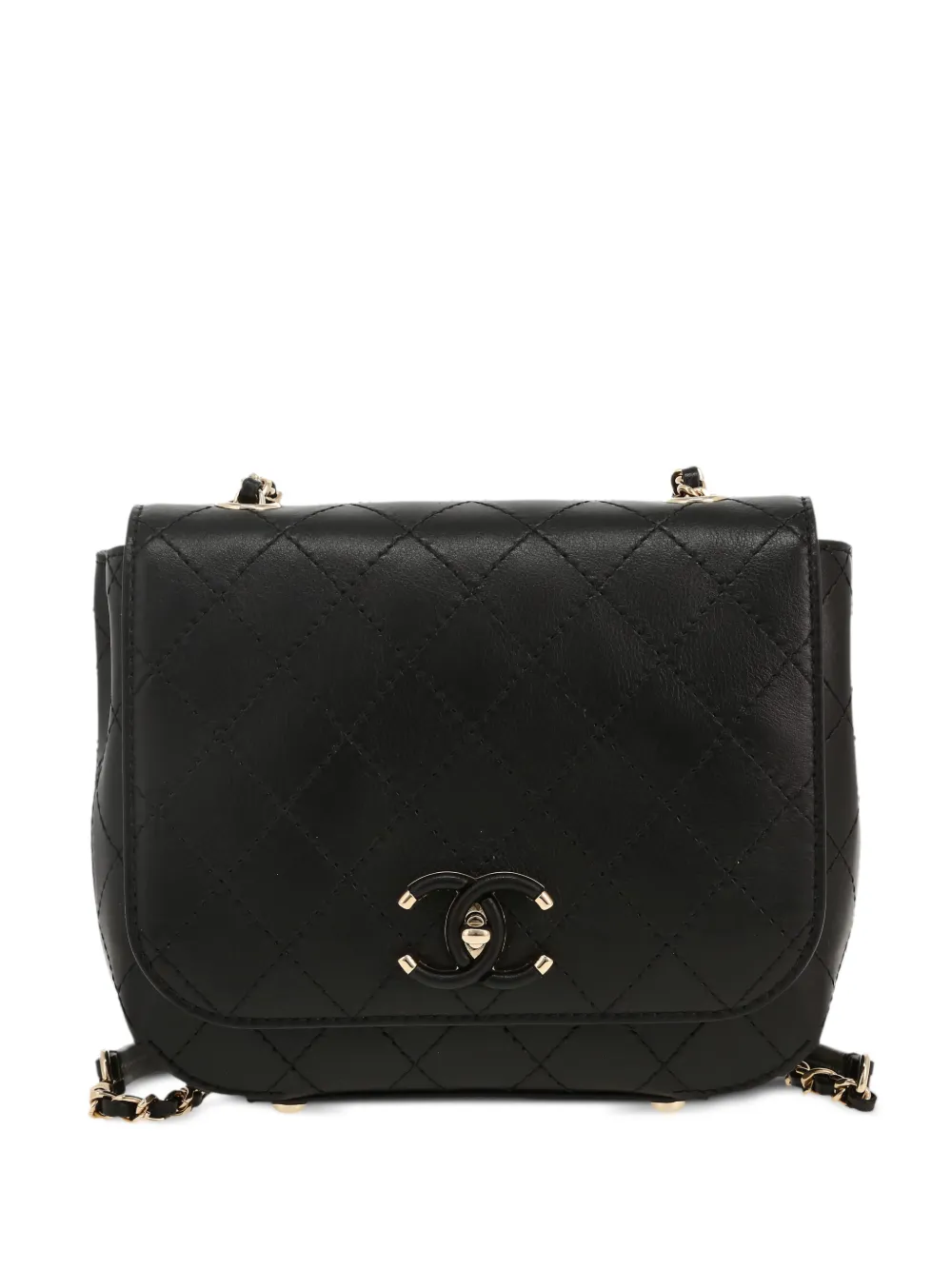 CHANEL Pre-Owned 2020s quilted chain-link shoulder bag - Nero
