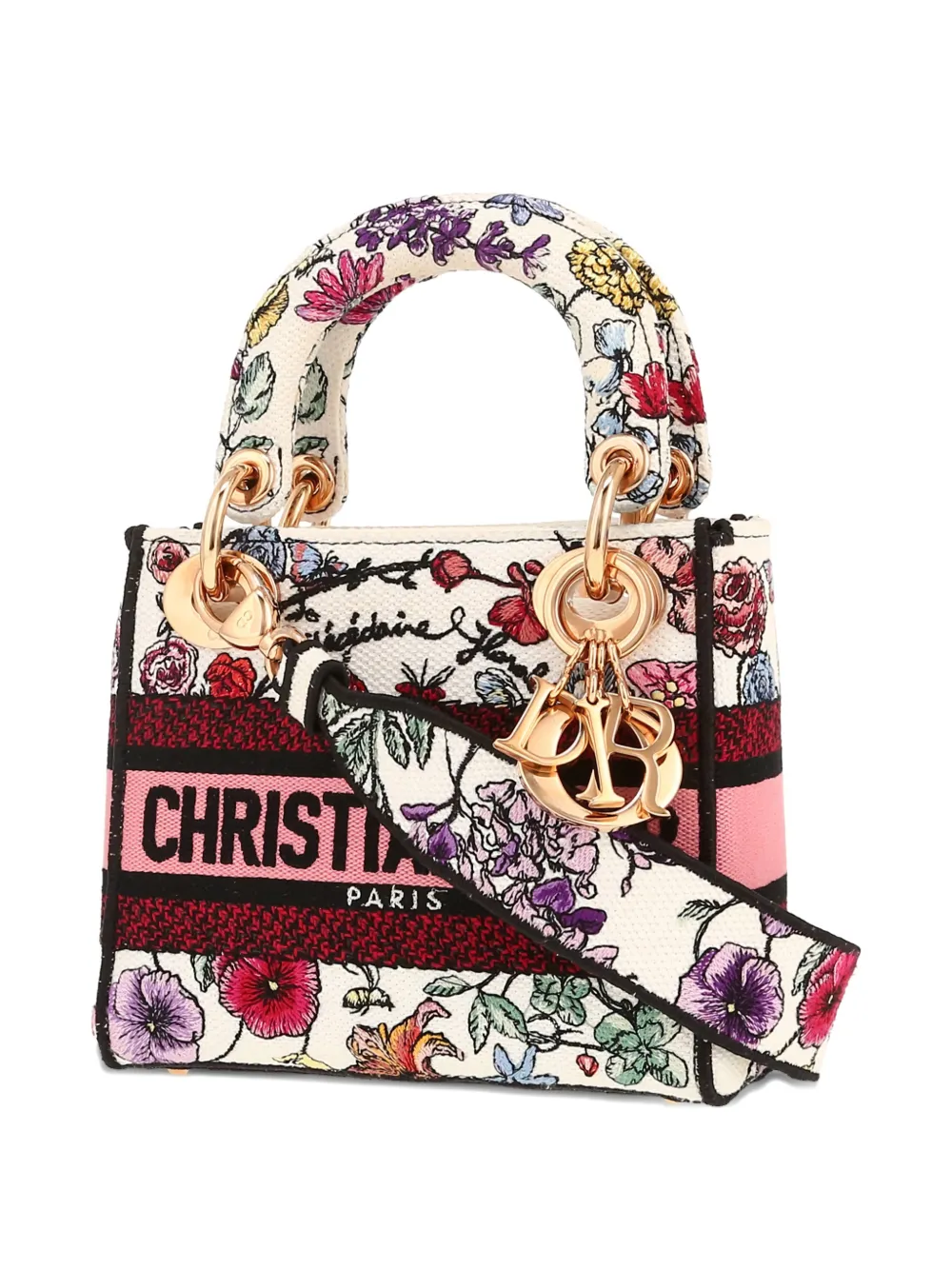 Christian Dior Pre-Owned 2020s Lady D-Lite floral-pattern Mini Bag
