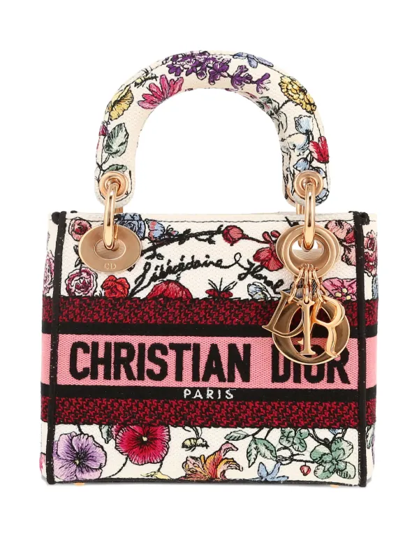 Christian Dior Pre-Owned 2020s Lady D-Lite floral-pattern Mini Bag