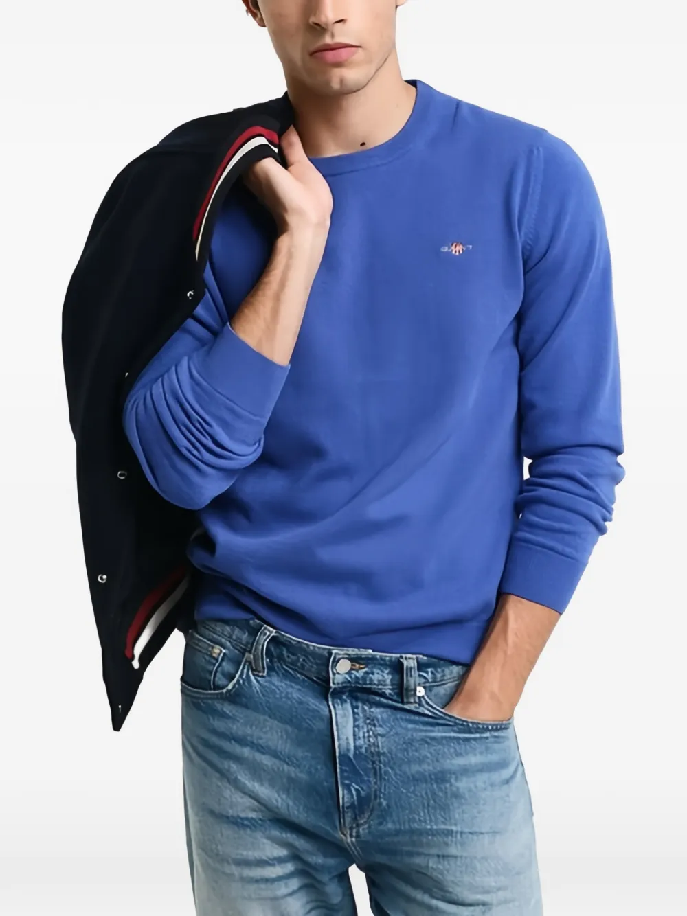  Gant Logo Sweater - Blue 