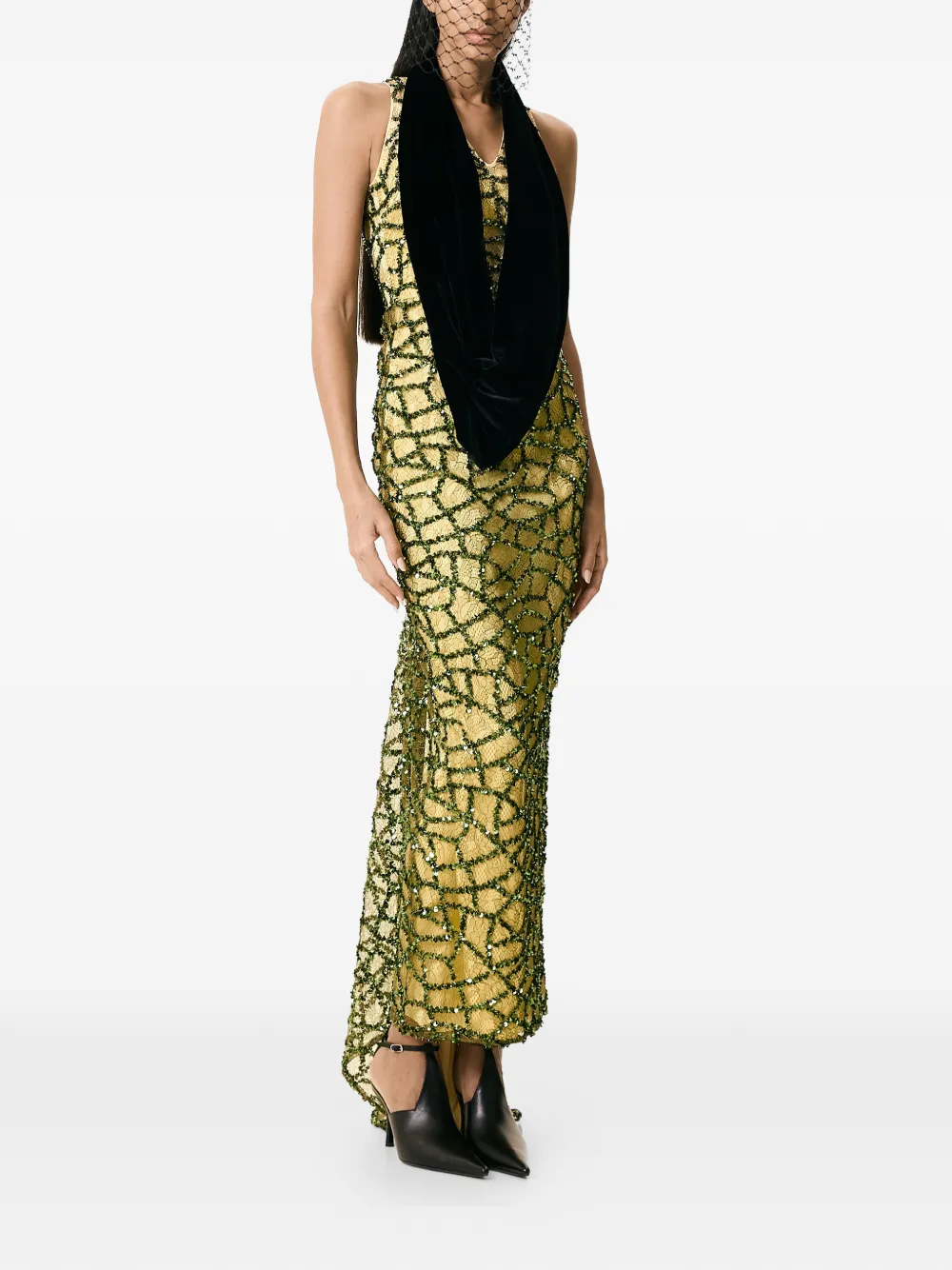 V:pm Atelier Olga Maxi Dress In Green