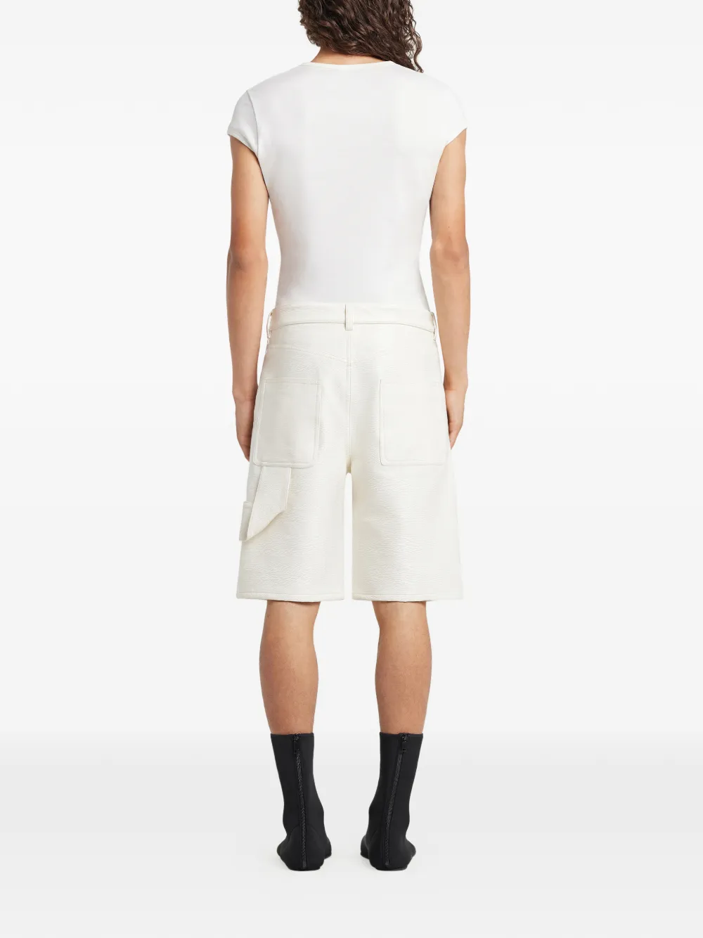 Courrèges Hammer shorts met zak Wit