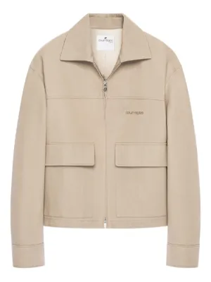 PRADA リネン ジップアップジャケット ベージュ Prada gabardine-weave Jacket | Neutrals | FARFETCH