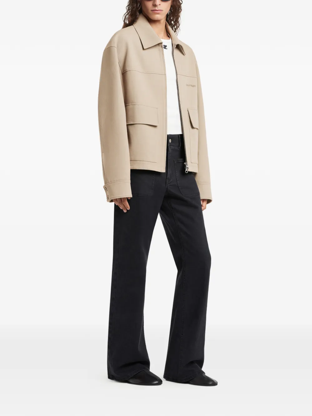  Courrèges Double-pocket Zip-fastening Jacket - Neutrals 