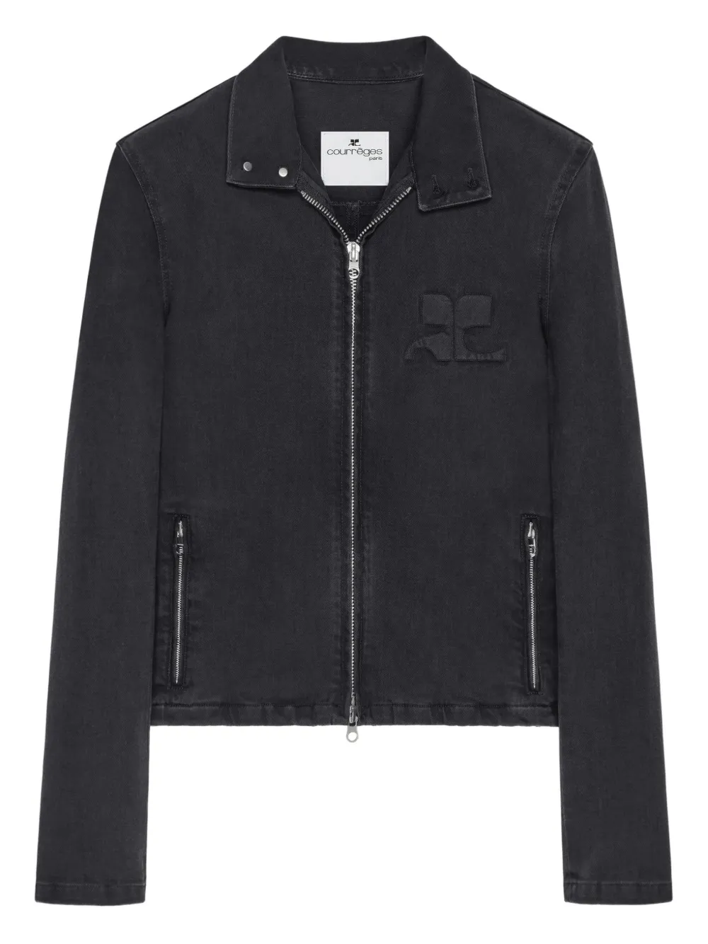 Courrèges zip.fastening logo jacket | Black | Image 1