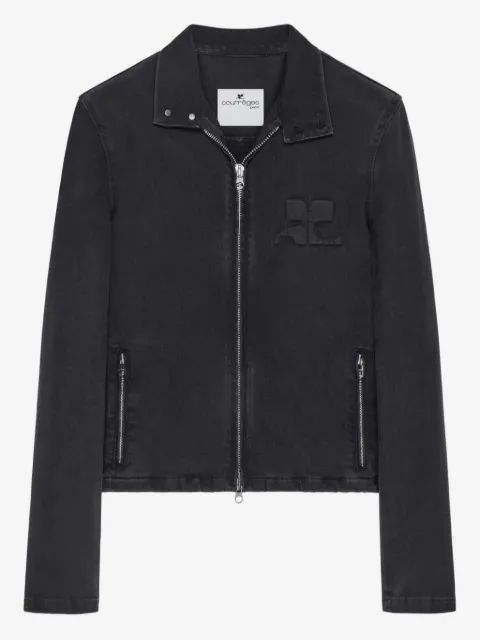 Courrèges City Shadow zip-fastening logo jacket