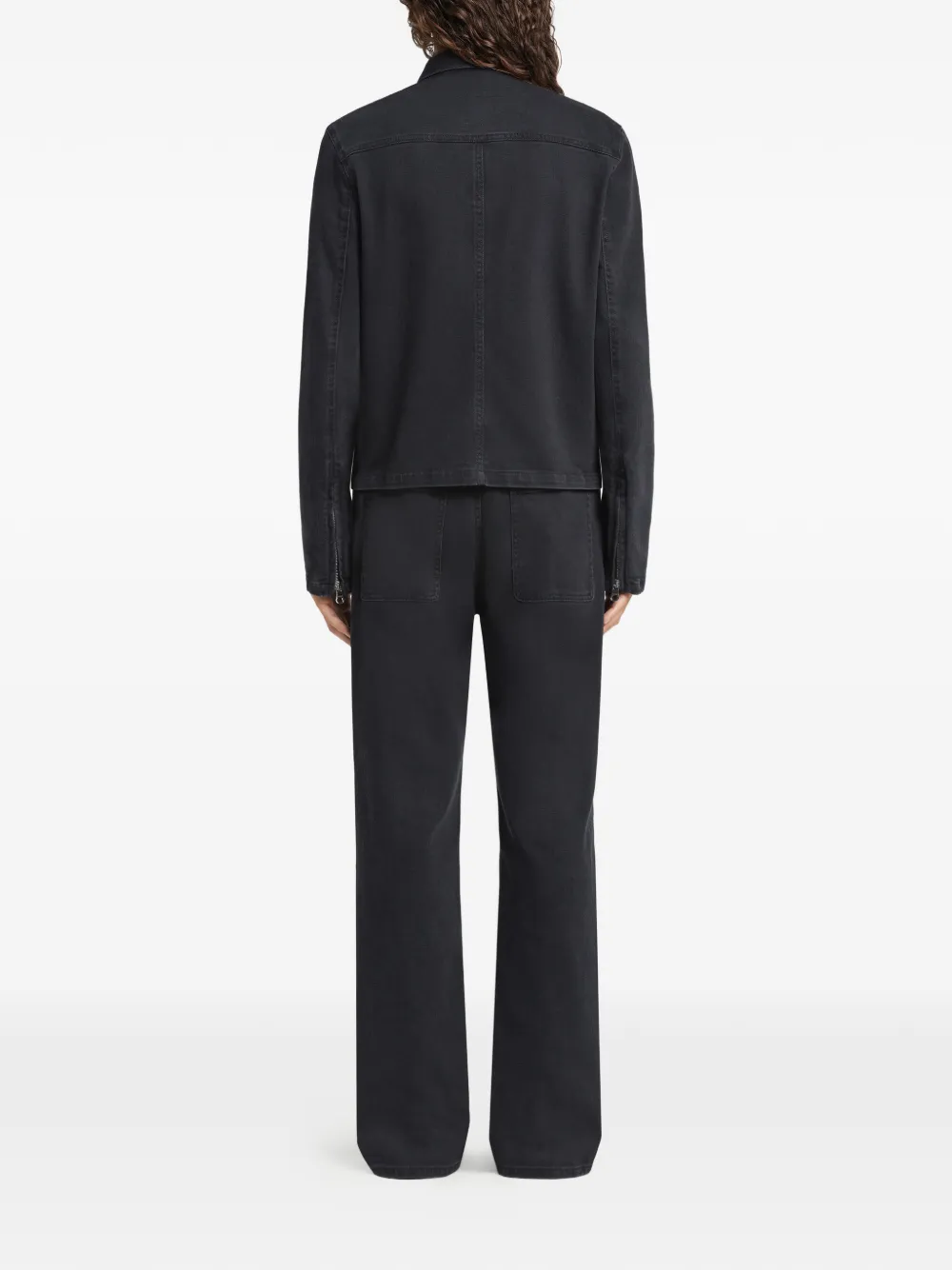 Courrèges City Shadow jack met ritssluiting en logo Zwart