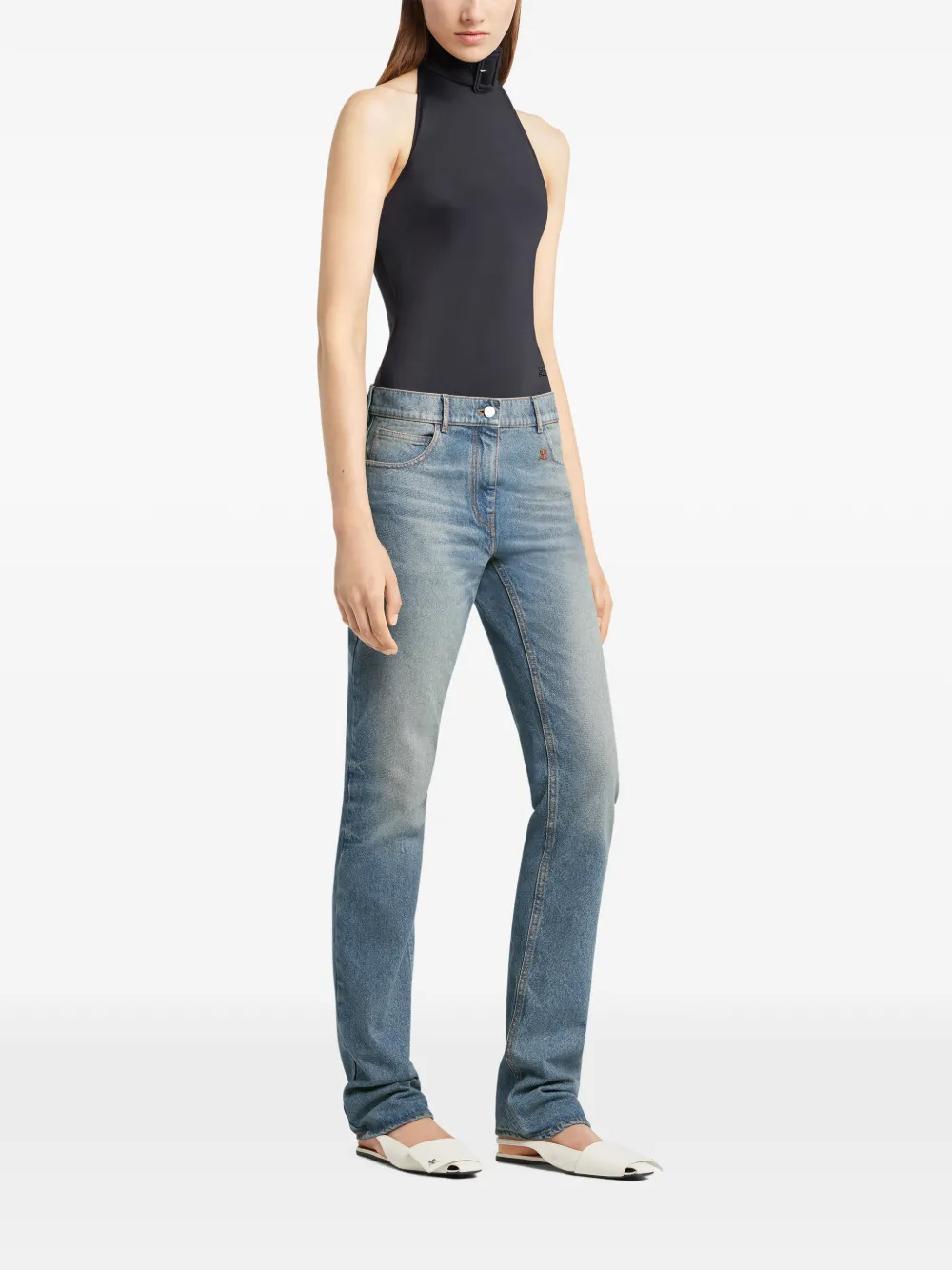  Courrèges Logo Patch Jeans - Blue 