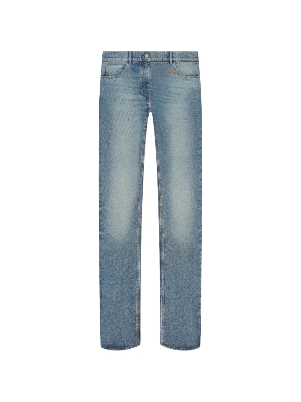 Courrèges Jeans mit Logo-Patch - Blau