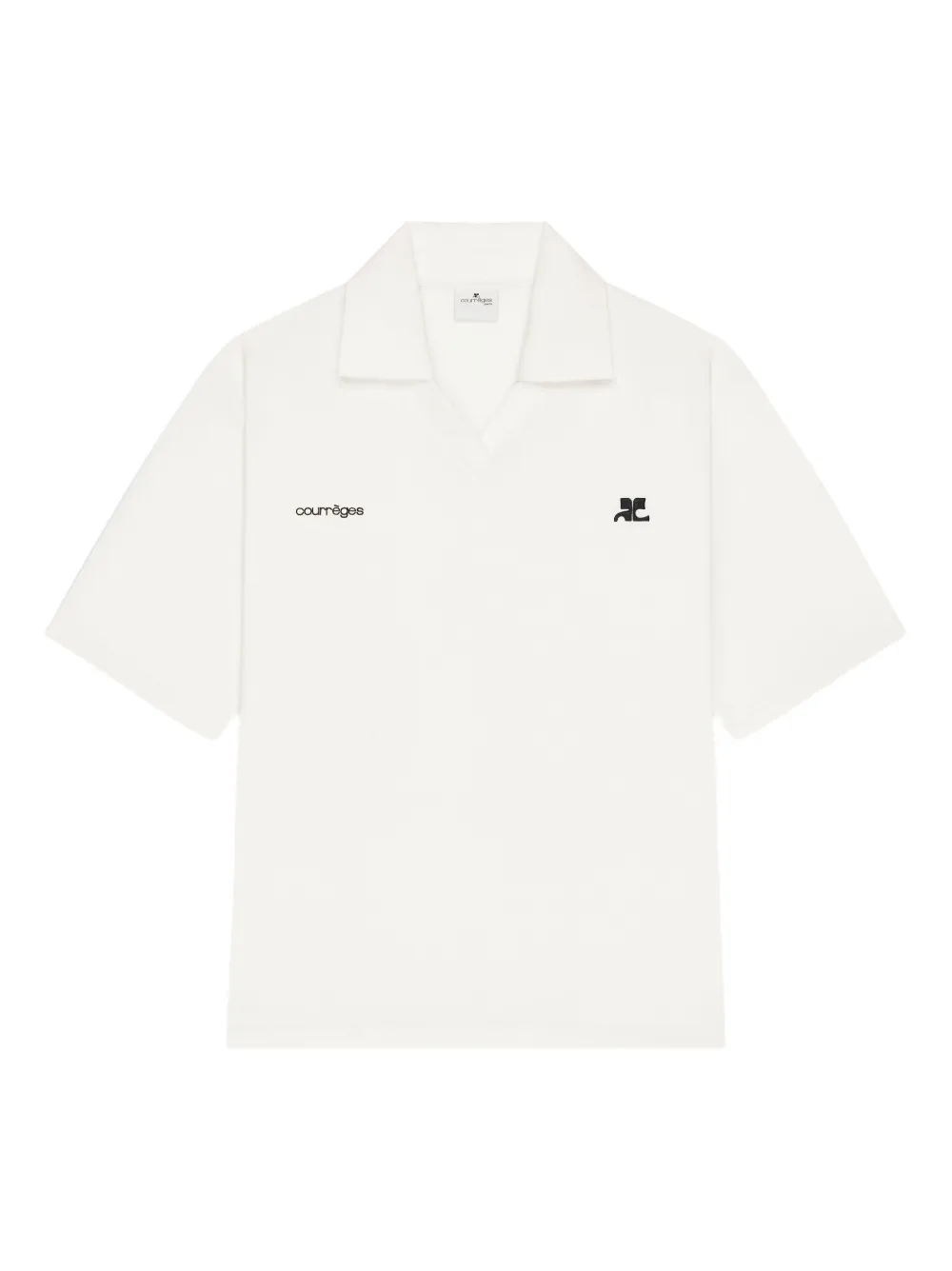 Courrèges Poloshirt mit Logo - Weiß