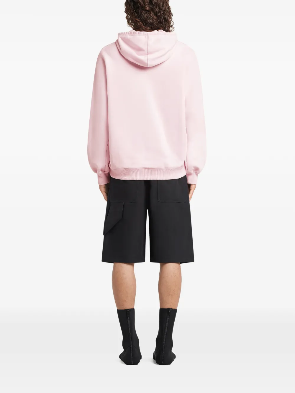 Courrèges Hoodie met lange mouwen en buidelzak Roze