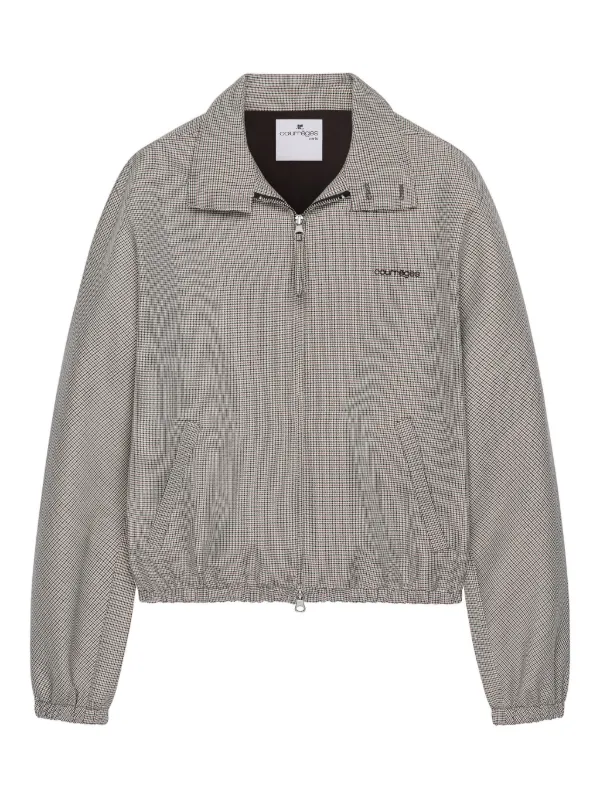 Courrèges Zip-up Pattern Jacket in Neutrals