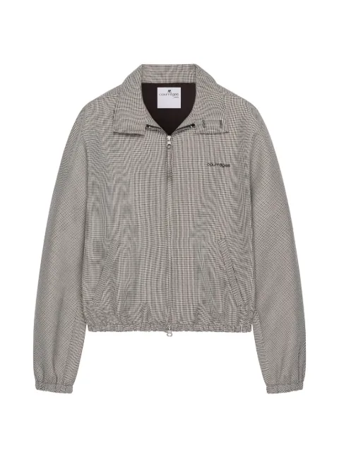 Courrèges houndstooth zipped bomber jacket