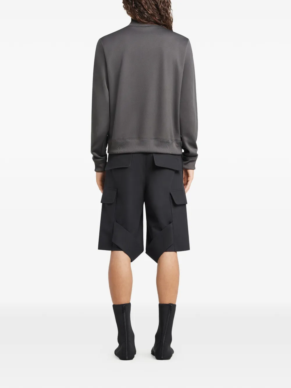 Courrèges Shorts met cargo zak Zwart