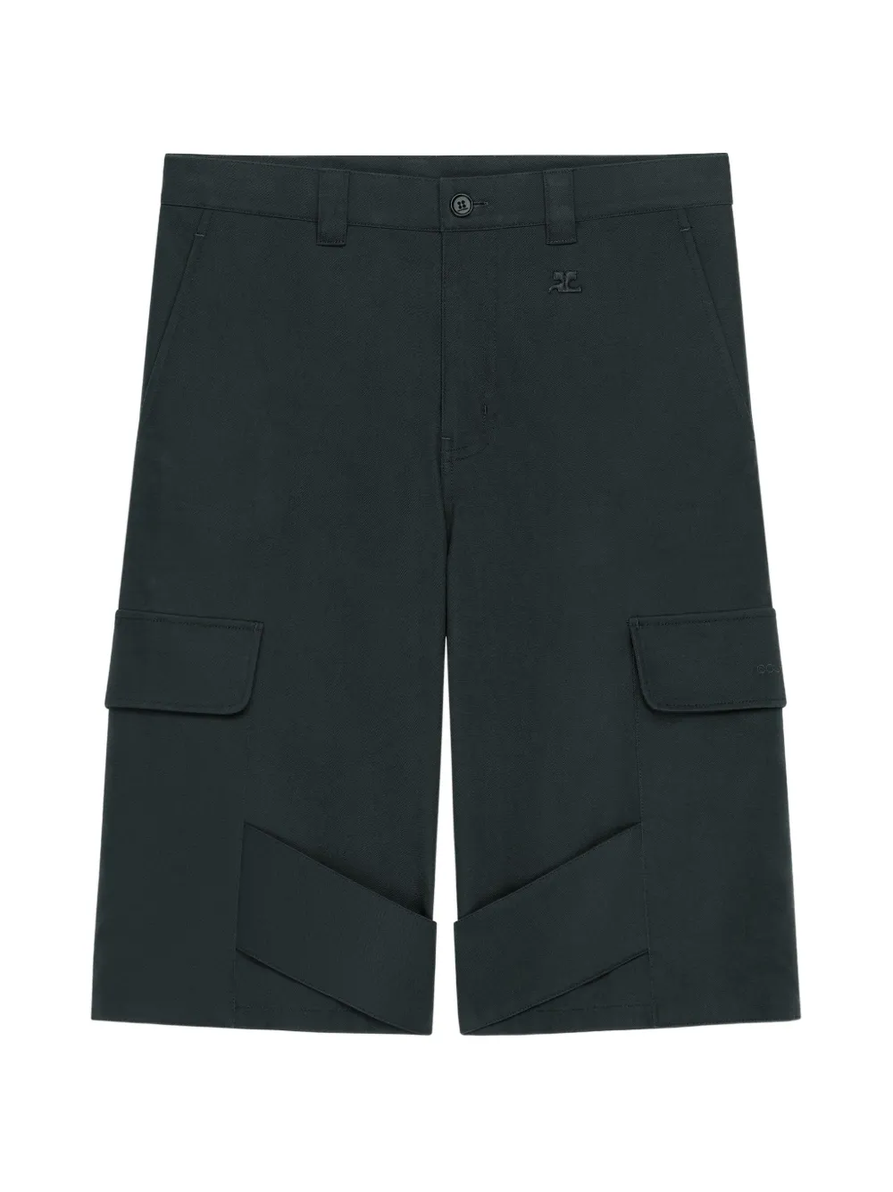 Courrèges Shorts in cotone con tasche cargo - Nero