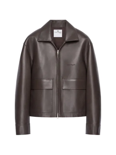 Courrèges double-pocket zip-fastening leather jacket
