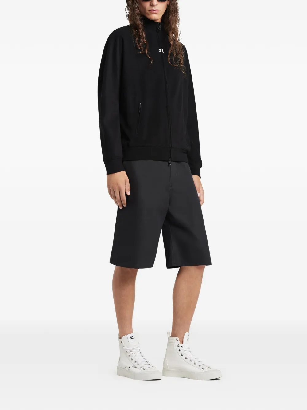  Courrèges Zip-up Jacket - Black 