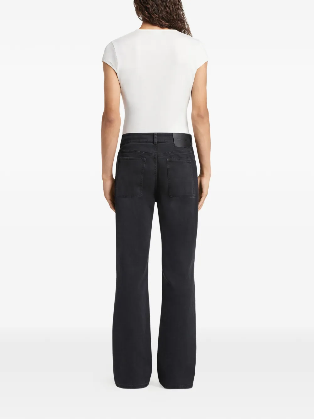 Courrèges button-fastening pocket jeans - Zwart