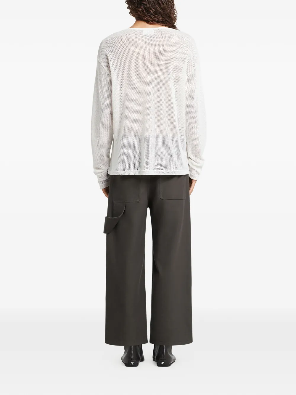 Courrèges T-shirt met lange mouwen Wit