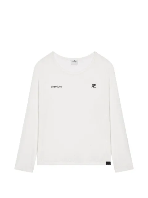 Courrèges printed mesh top