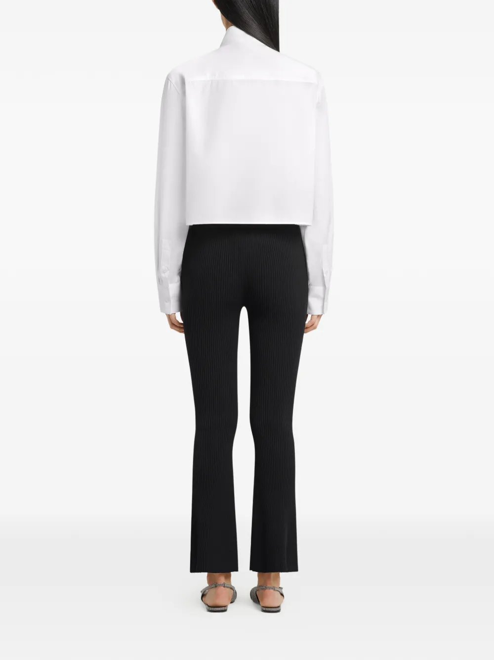 Courrèges Chest-pocket Buckle-collar Shirt In White