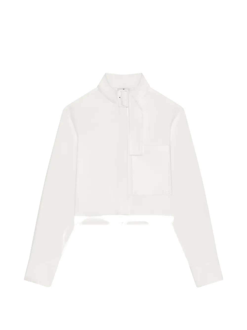 Courrèges chest-pocket buckle-collar shirt - Weiß