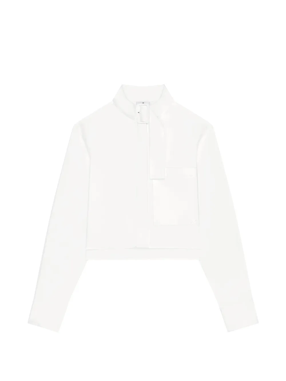 Courrèges chest-pocket buckle-collar shirt - White