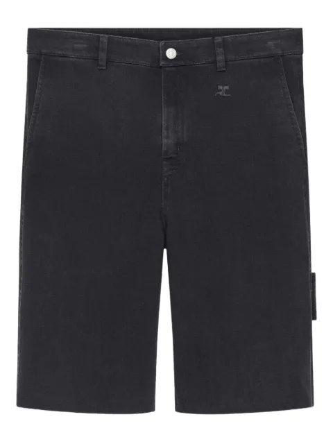 Courrèges Hammer logo-patch shorts