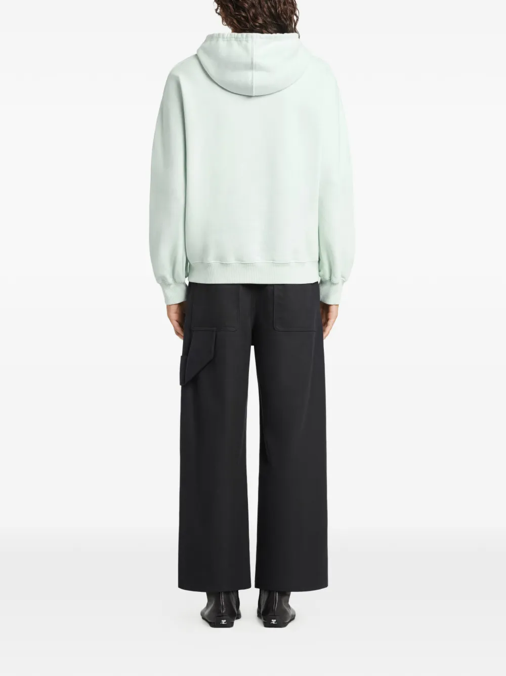 Courrèges Hoodie met buidelzak Groen