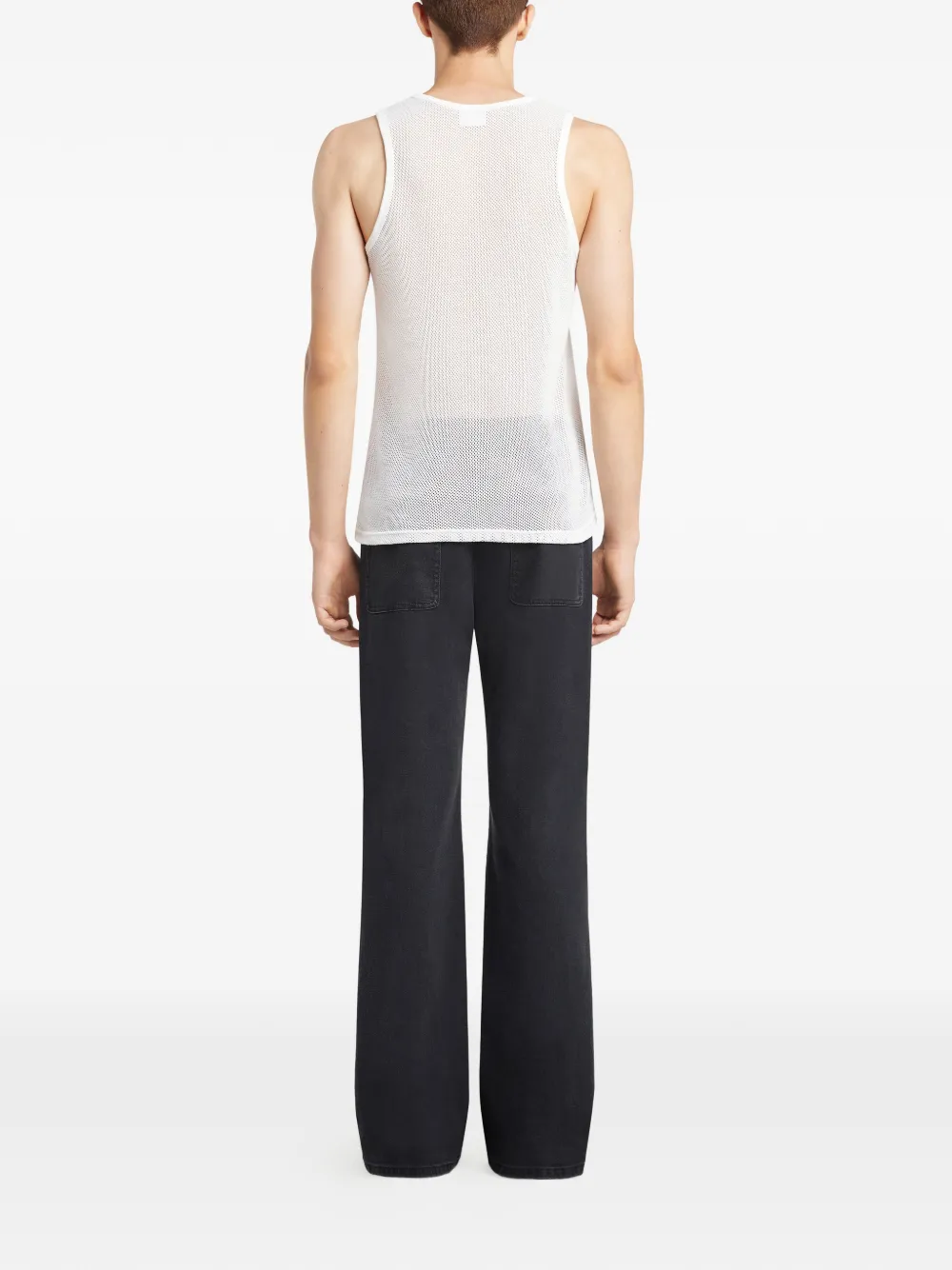  Courrèges Logo Graphic Tank Top - White 