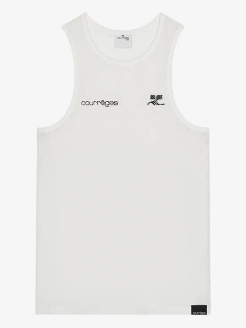 Courrèges logo graphic tank top