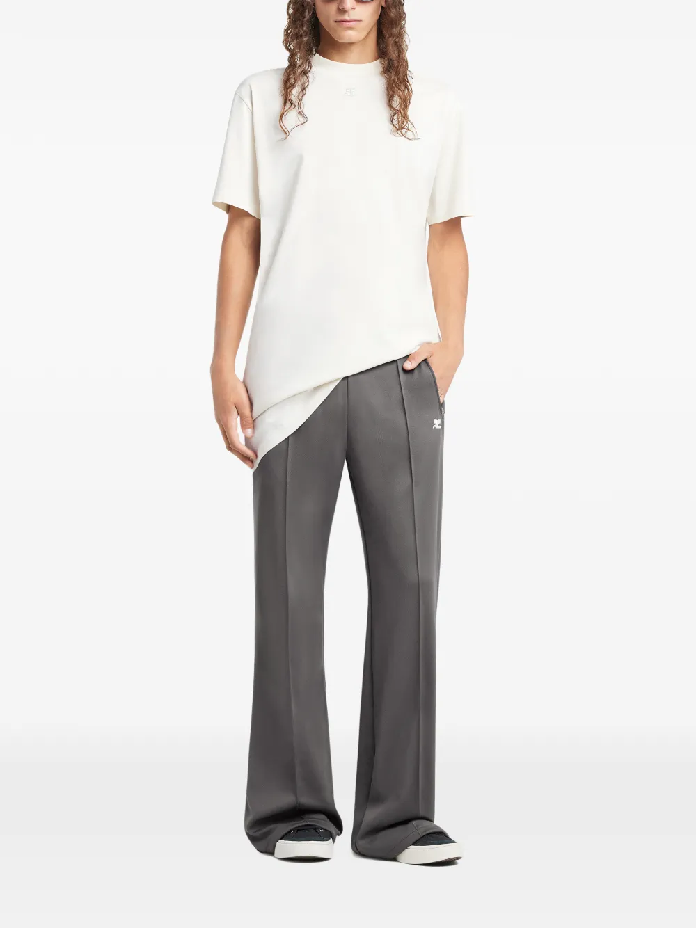 Courrèges logo T-shirt - Wit