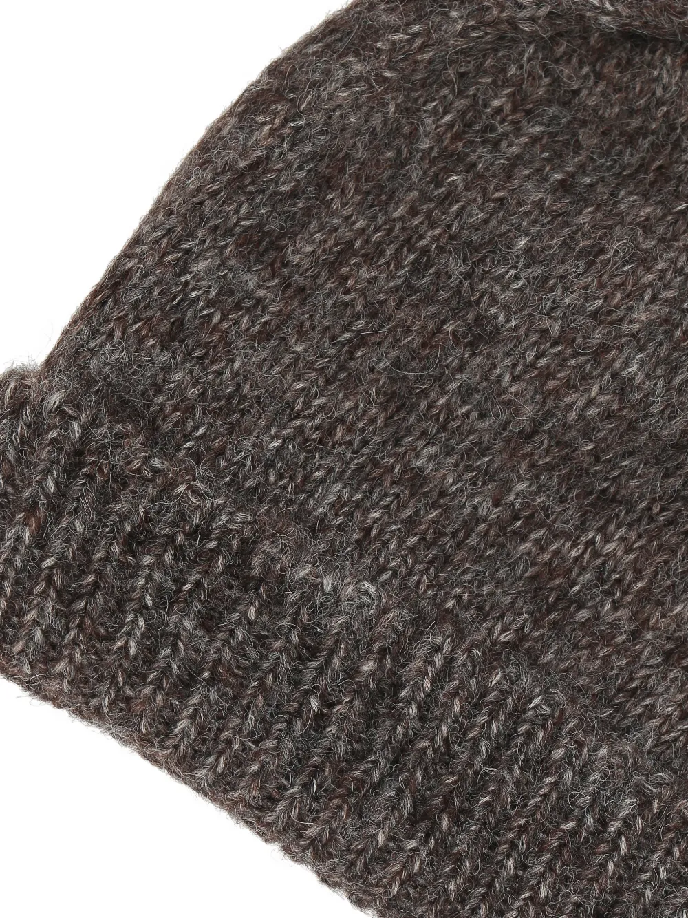  Monitaly Melange Knit Beanie - Brown 