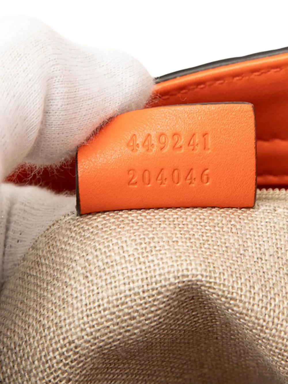 Pre-owned Gucci 2000-2015 Small Microssima Bree Satchel In Orange