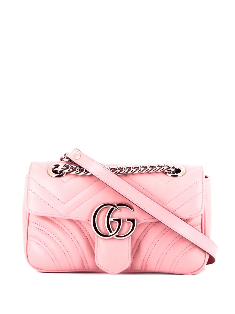 Gucci Pre-Owned 2020s GG Marmont quilted cross-body bag - Rosa