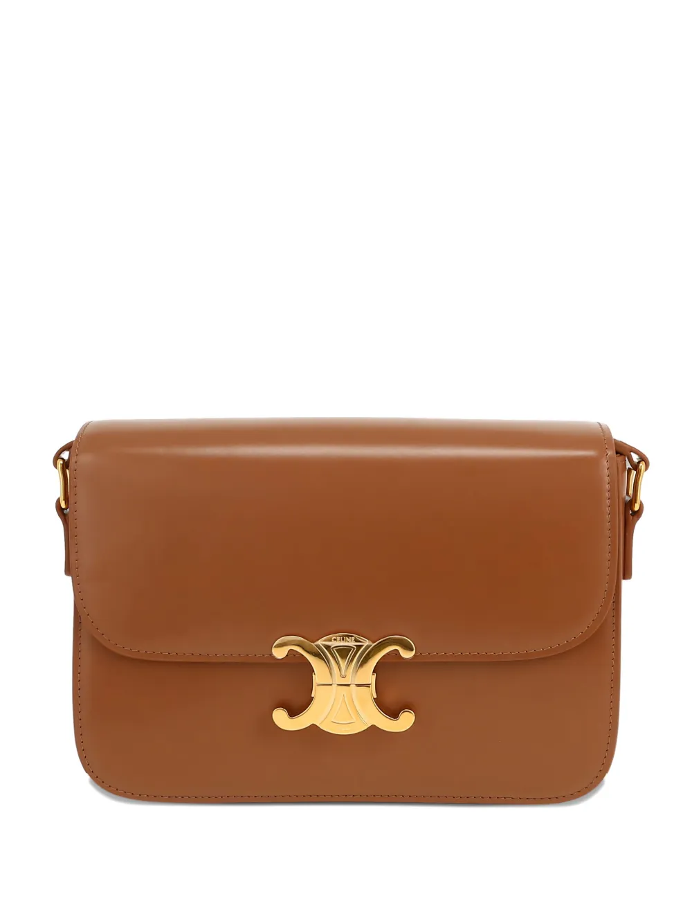 Celine Pre-Owned 2020s Triomphe leather cross-body bag | Brown | Image 1