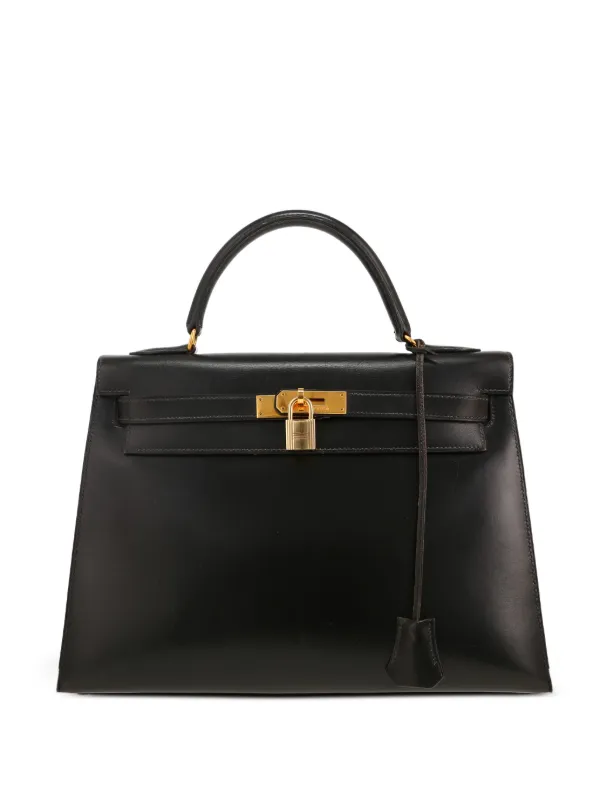 Hermès Pre-owned 1993 Kelly 32 Removable-handle Handbag in Black