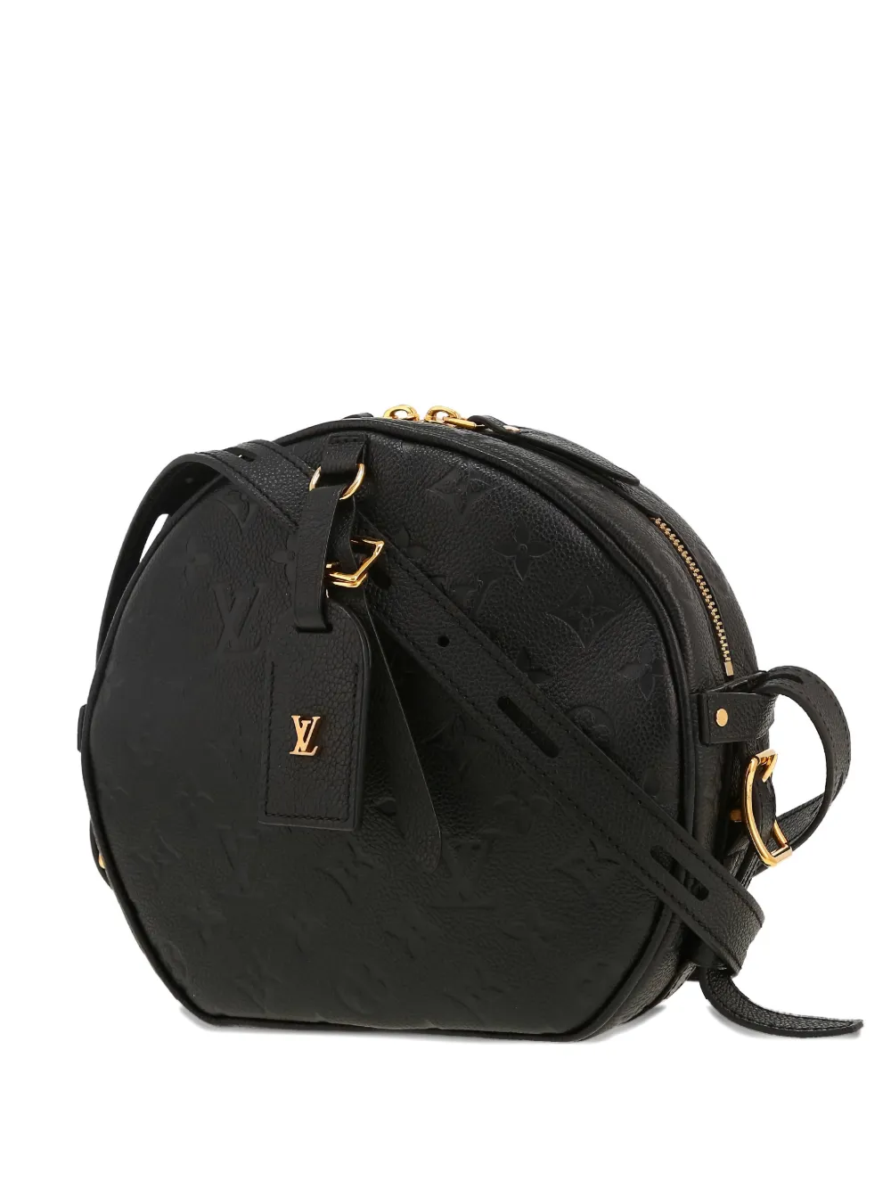 Pre-owned Louis Vuitton 2020's Boîte Chapeau Empreinte-monogram Crossbody Bag In Black