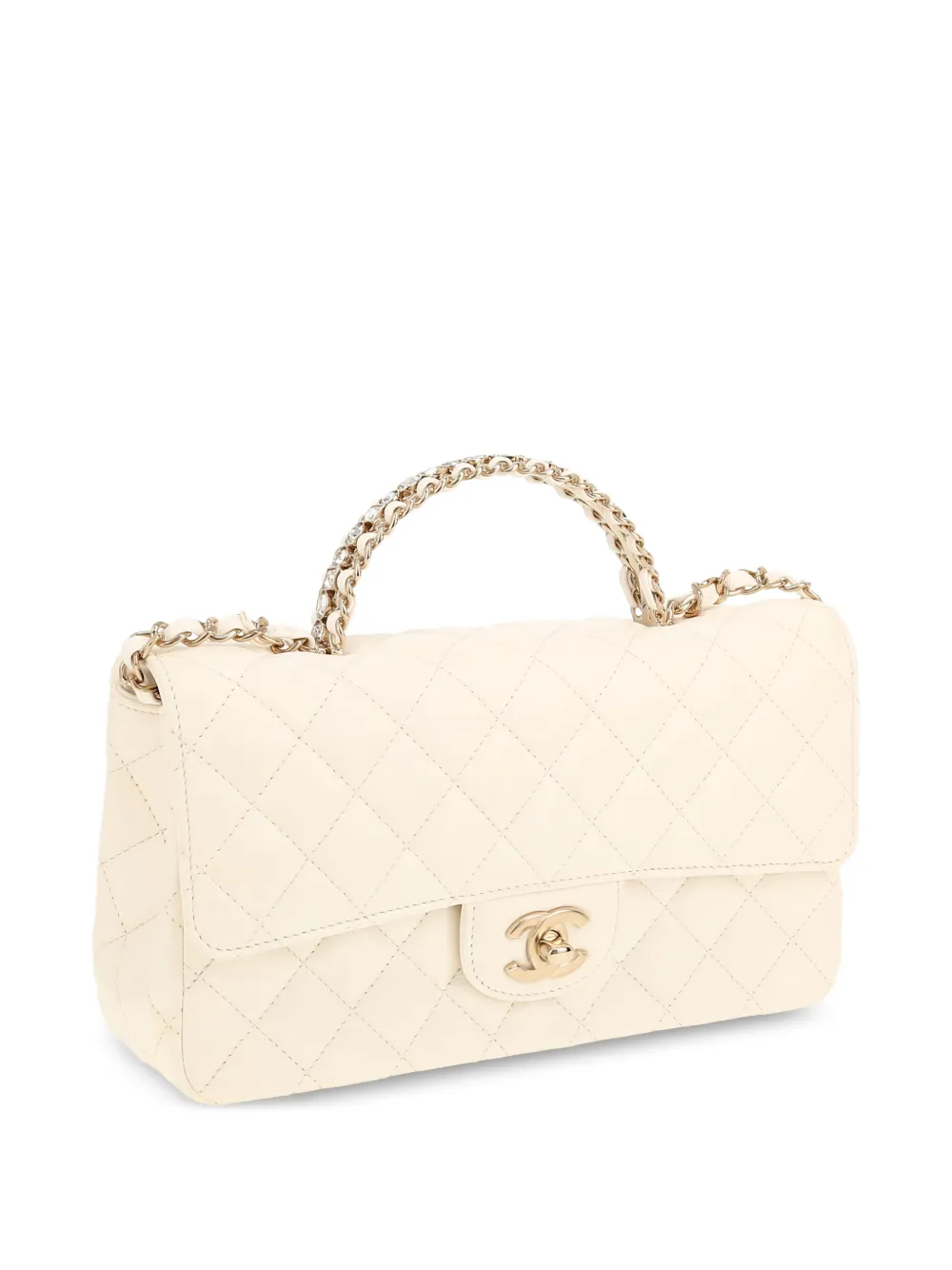 Chanel Pre-owned 2020's Quilted Top-handle Tote Bag in Neutrals, view 4