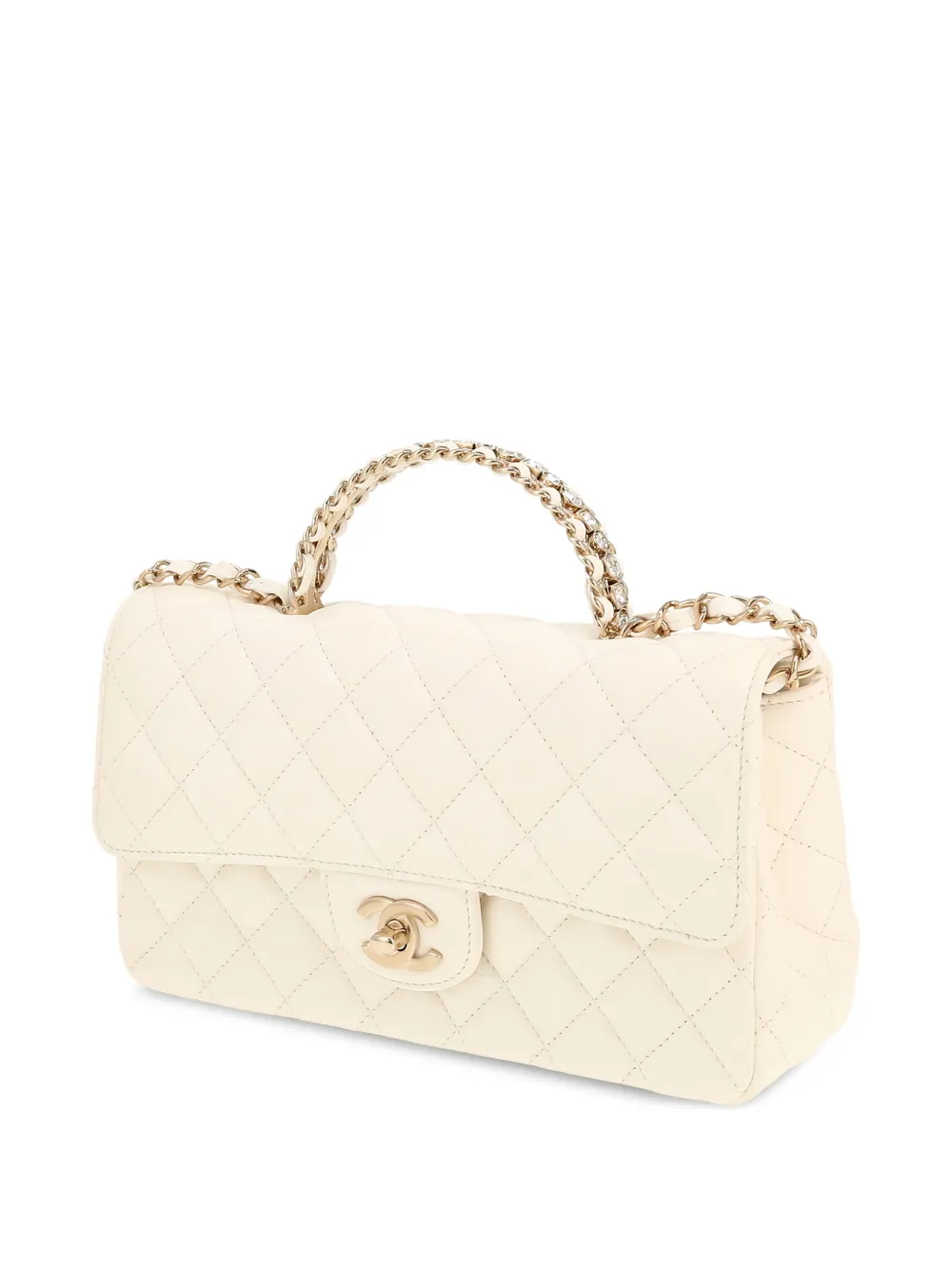 Chanel Pre-owned 2020's Quilted Top-handle Tote Bag in Neutrals, view 5