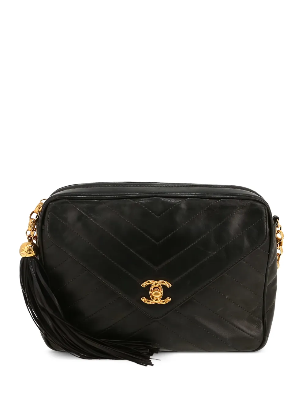 CHANEL Pre-Owned 1994 quilted-tassel shoulder bag - Black