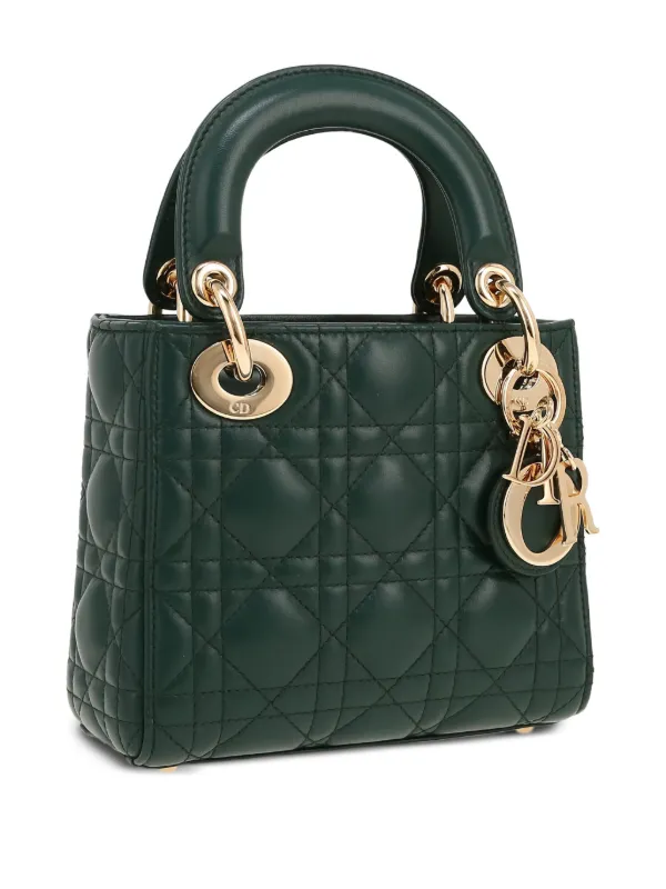 Christian Dior Pre-Owned 2020s Lady Dior Mini Bag | Green