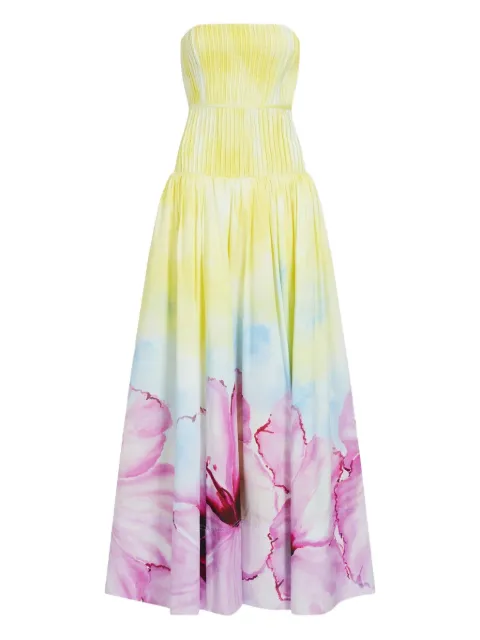 Aje floral-print strapless maxi dress