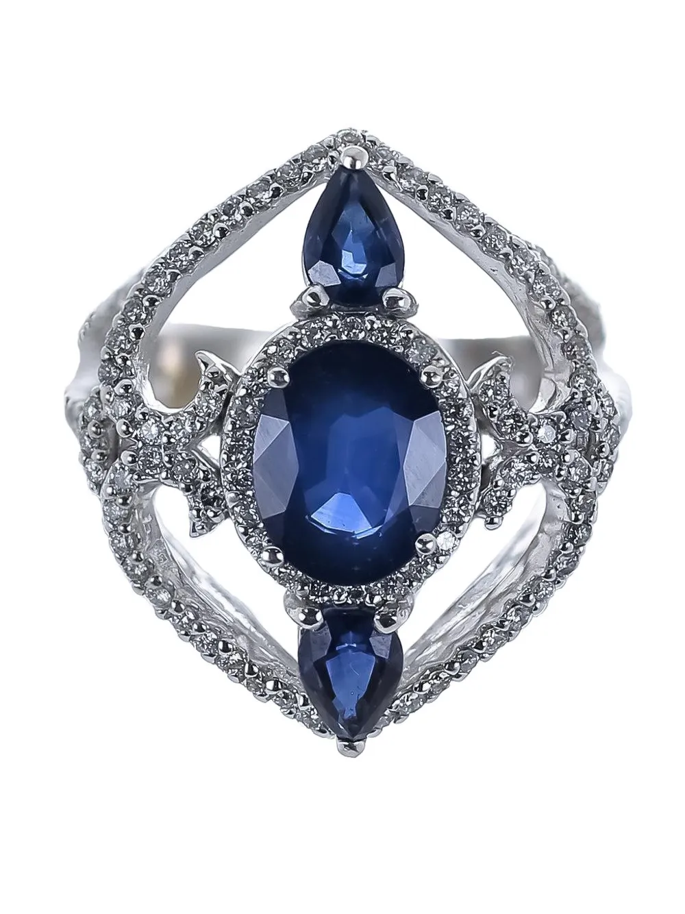 Piranesi sapphire diamond ring - Zilver