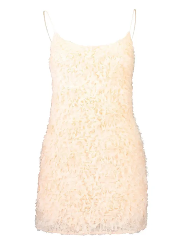 Aje Colette Ruffled Mini Dress - Neutrals Aje Colette Ruffled Mini Dress - Neutrals