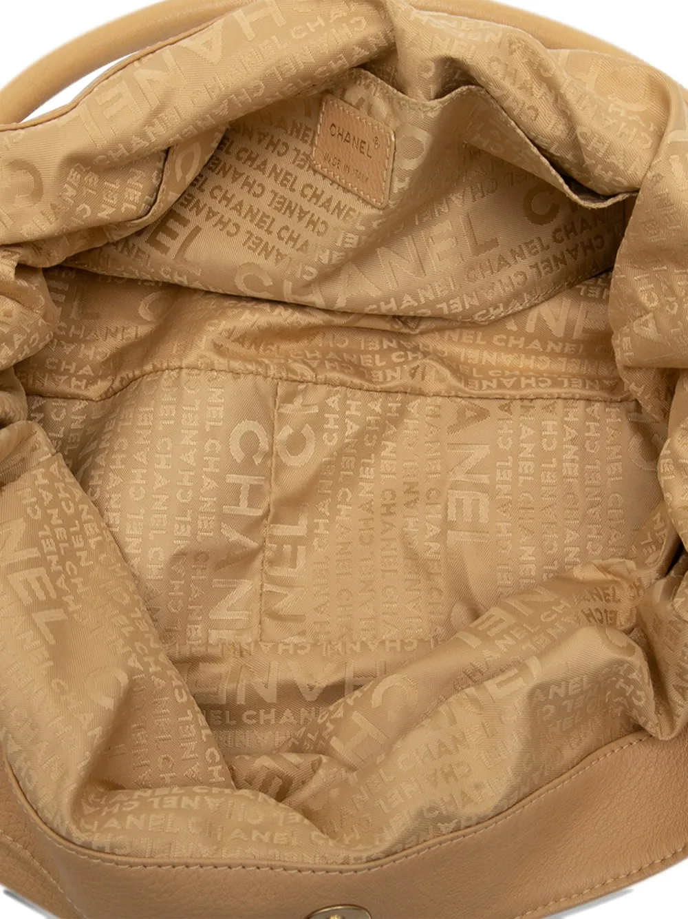 CHANEL Pre-owned 2002-2003 Grained Calfskin Cc Dice Tote Bag In Brown